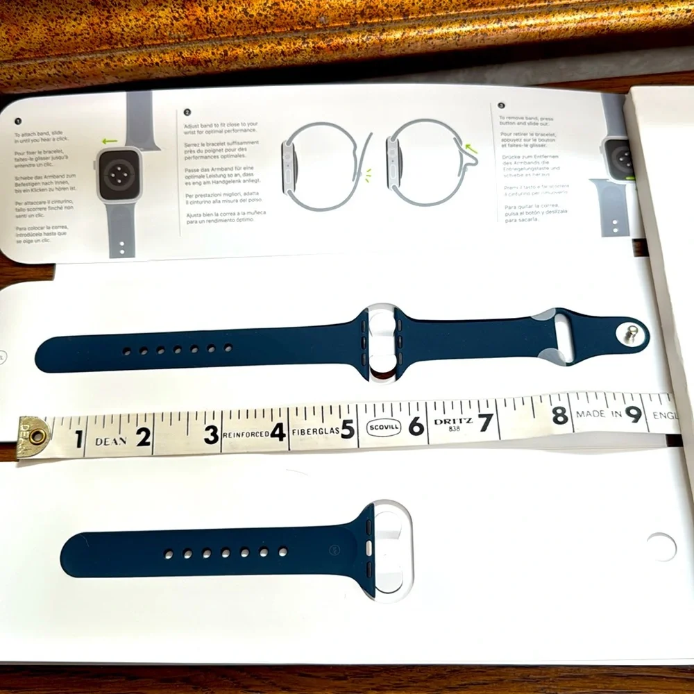 New Apple Abyss Blue Sport Watch Band. Two sizes in box. S/M and M/L.